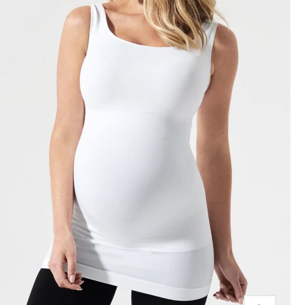 Blanqi Maternity Belly Support Tanktop - size M (white and black - pair)